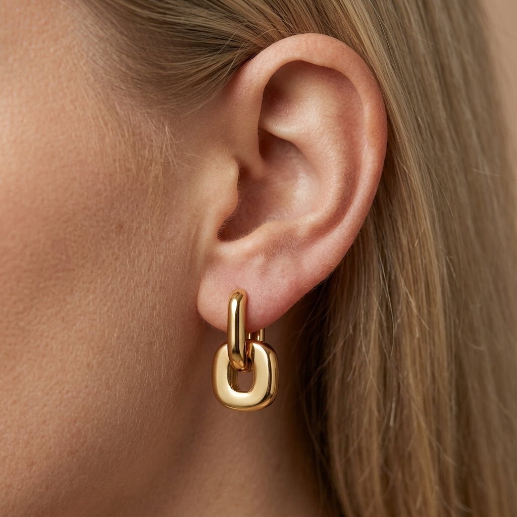 Gold Double Hoop Earrings