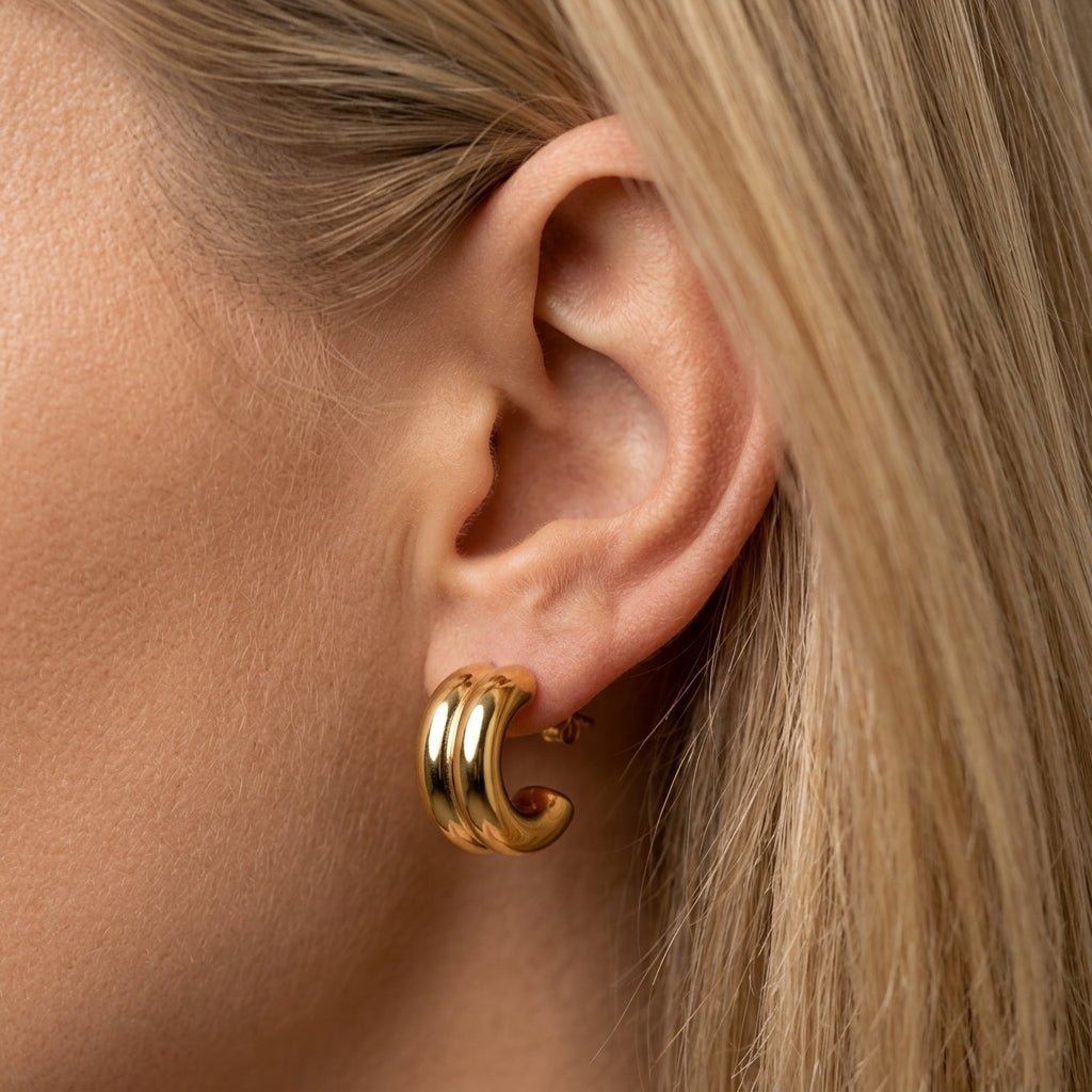 Double Huggie Earrings