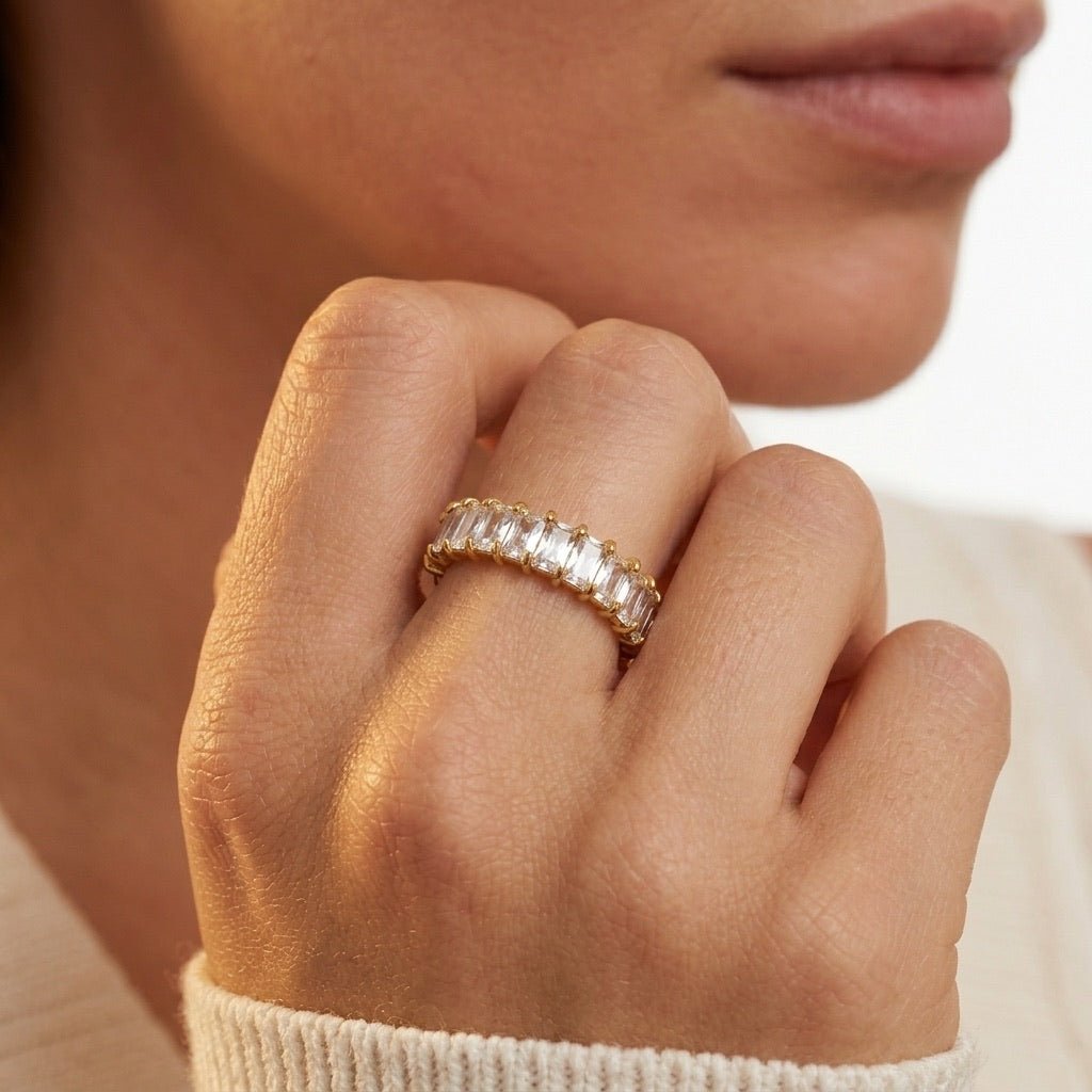 Cubic Zirconia Eternity Ring