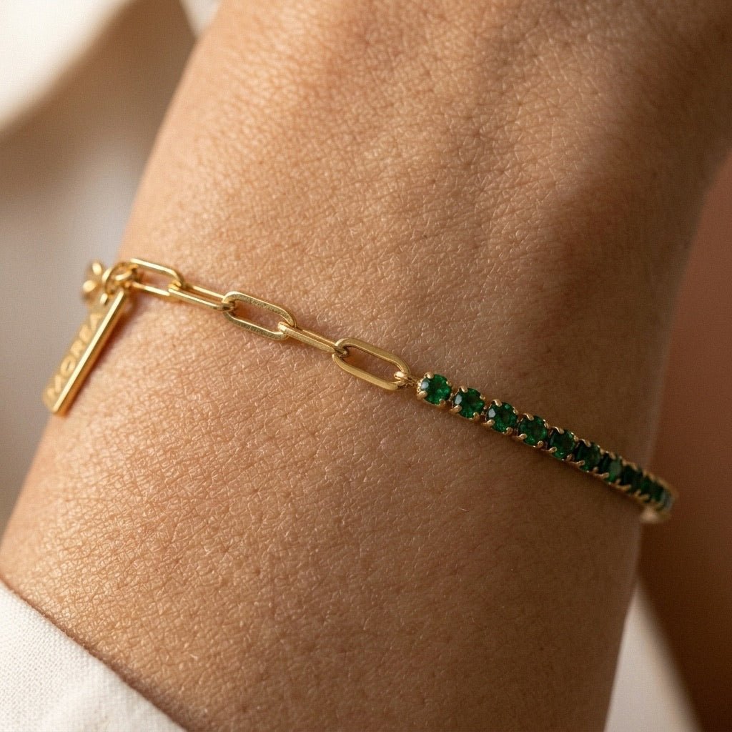 Gold And Green Bracelet