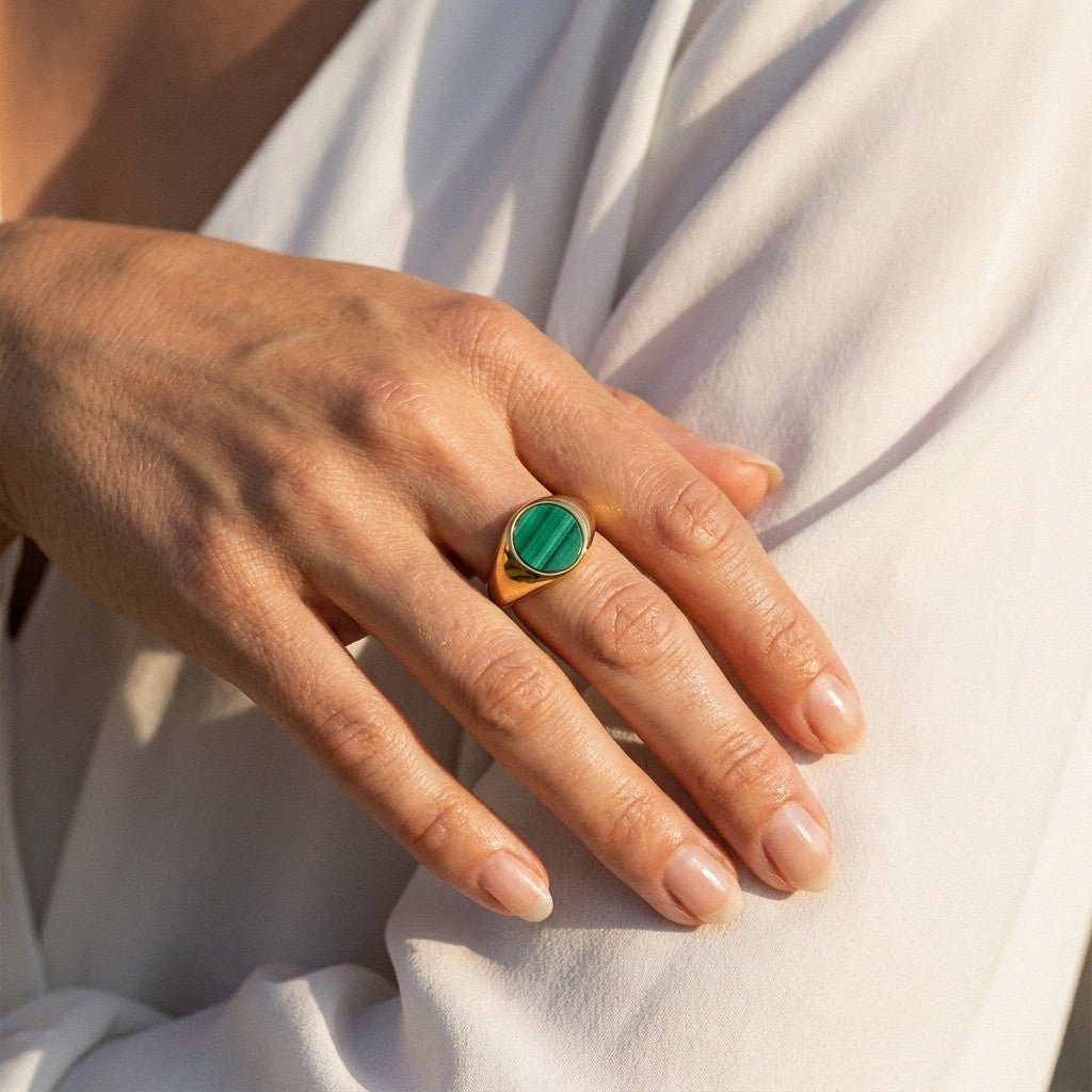 Malachite Signet Ring
