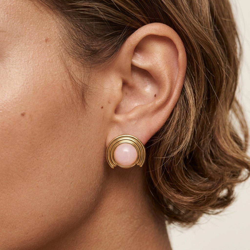 Pink Stud Earrings