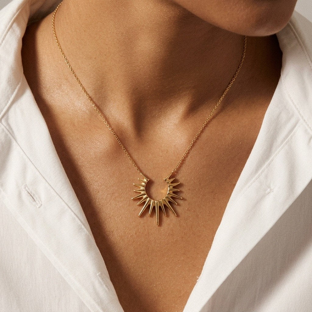 Half Sunburst Necklace
