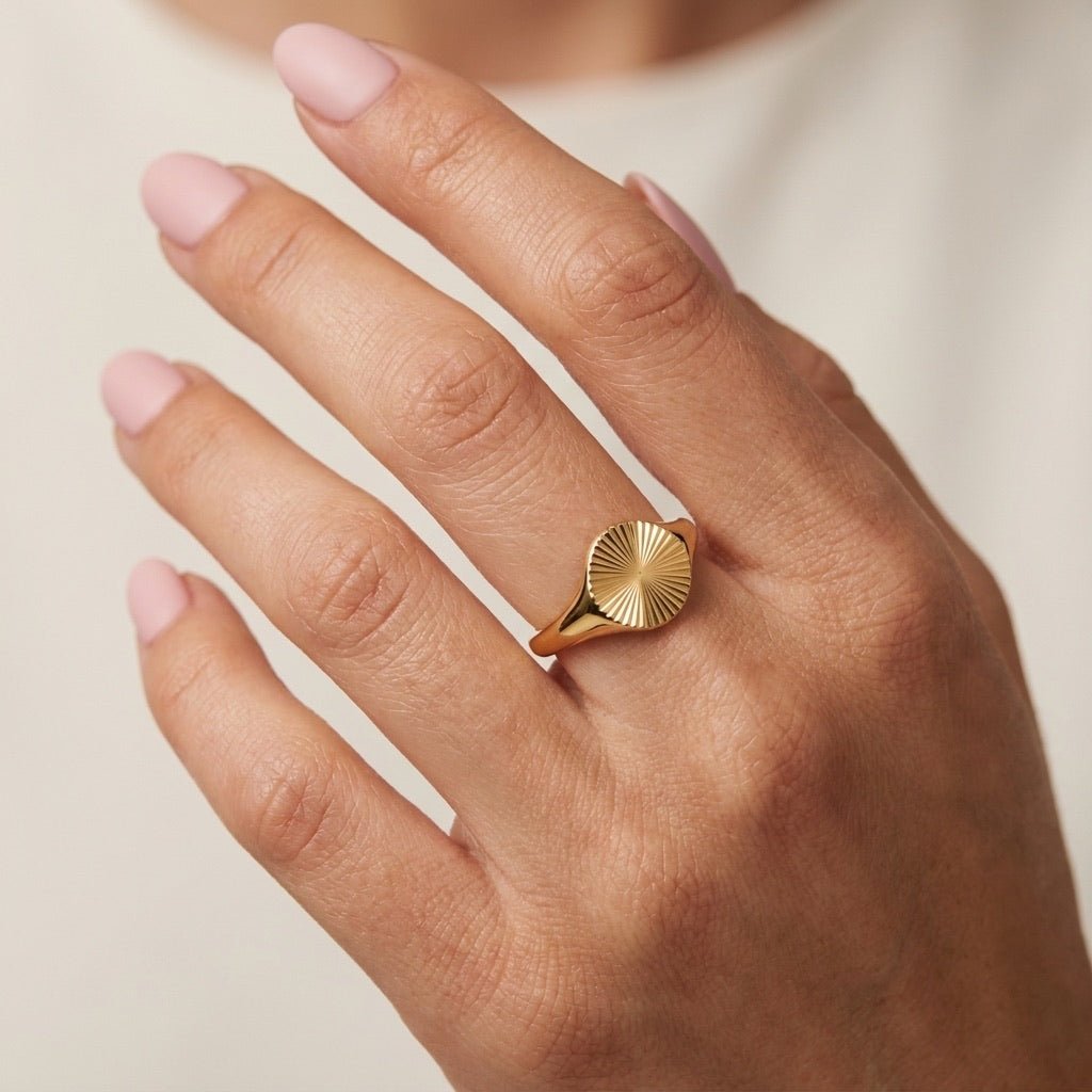Sunburst Signet Ring