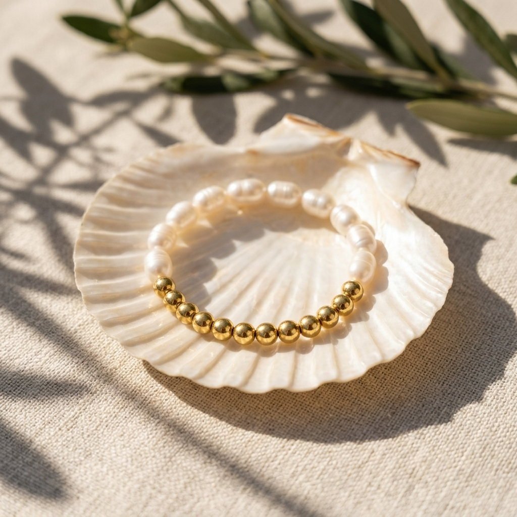 Pearl And Gold Bracelet