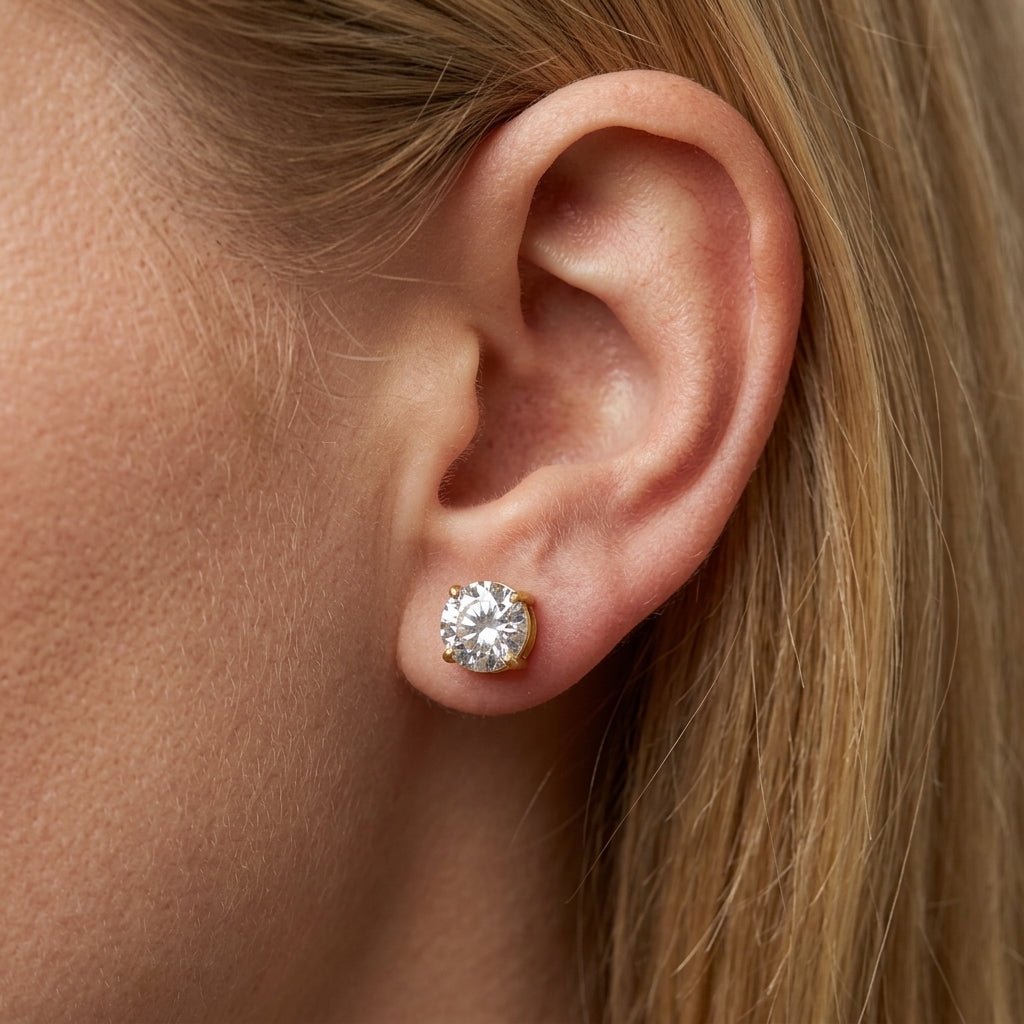 Cubic Zirconia Stud Earrings
