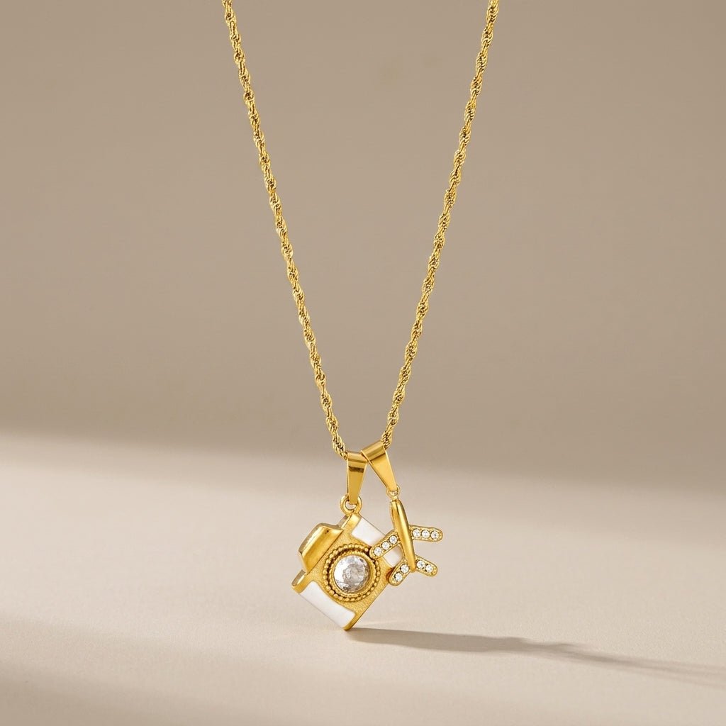 Camera Pendant Necklace