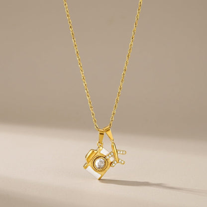 Camera Pendant Necklace