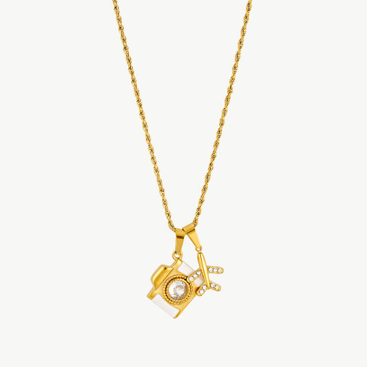 Camera Pendant Necklace