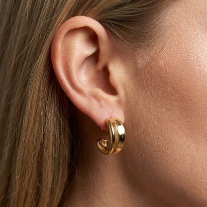 Gold Dome Earrings