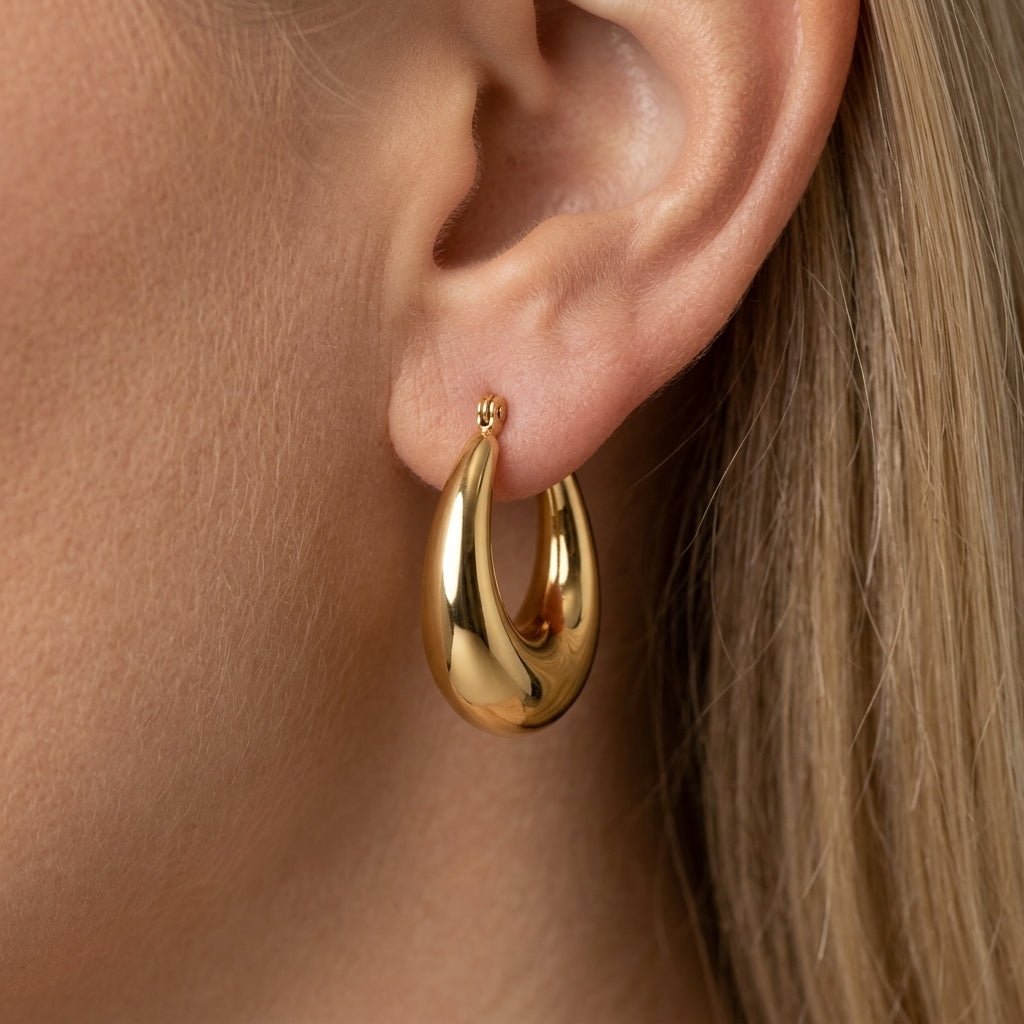 Teardrop Hoop Earrings