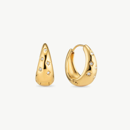 Chunky Star Hoop Earrings