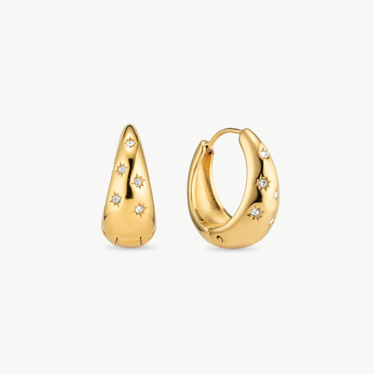 Chunky Star Hoop Earrings