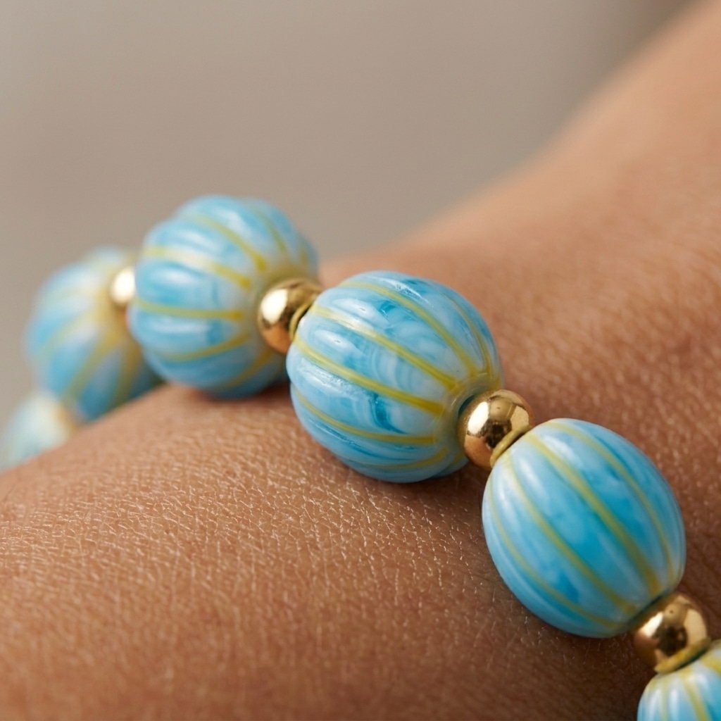 Blue Bead Bracelet