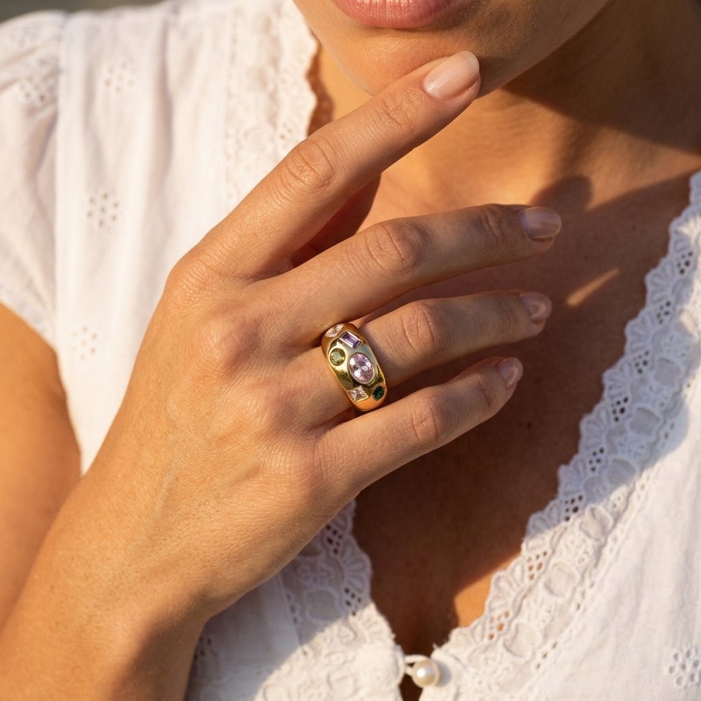 Multi Gemstone Ring