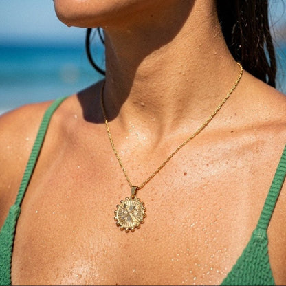 Gold Compass Necklace