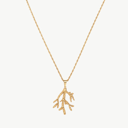 Coral Pendant Necklace
