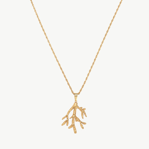 Coral Pendant Necklace