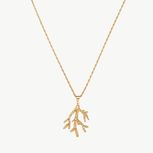 Coral Pendant Necklace