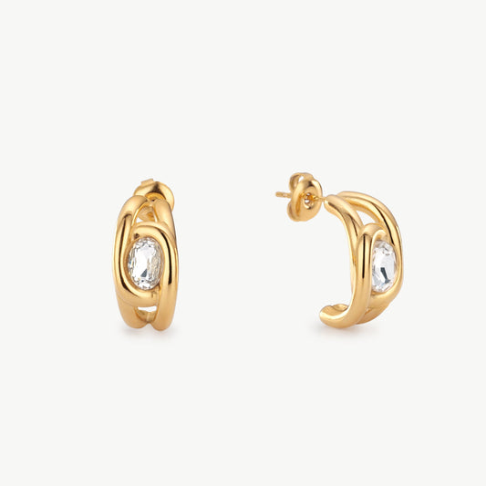 Crystal Hoop Earrings