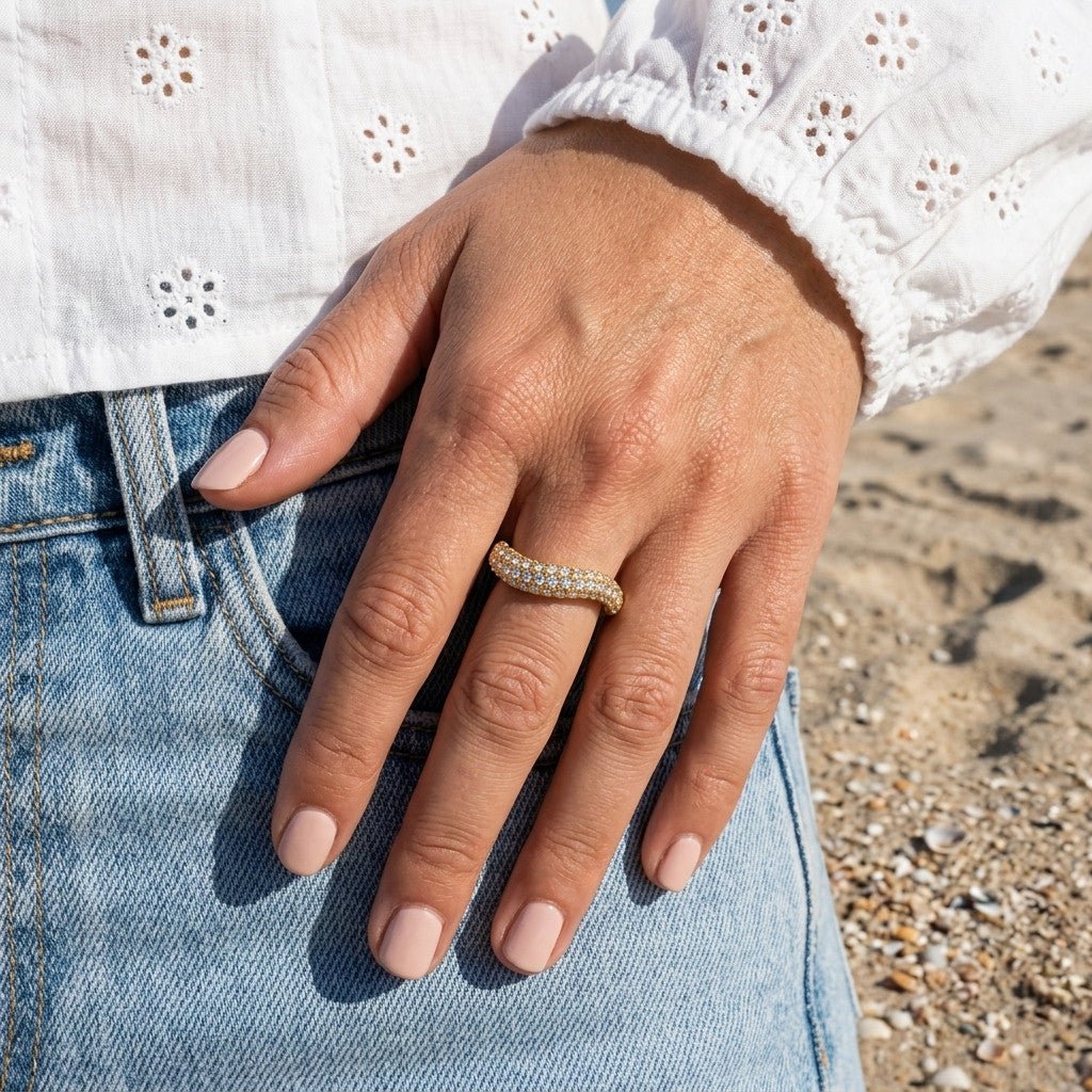 Gold Crystal Ring