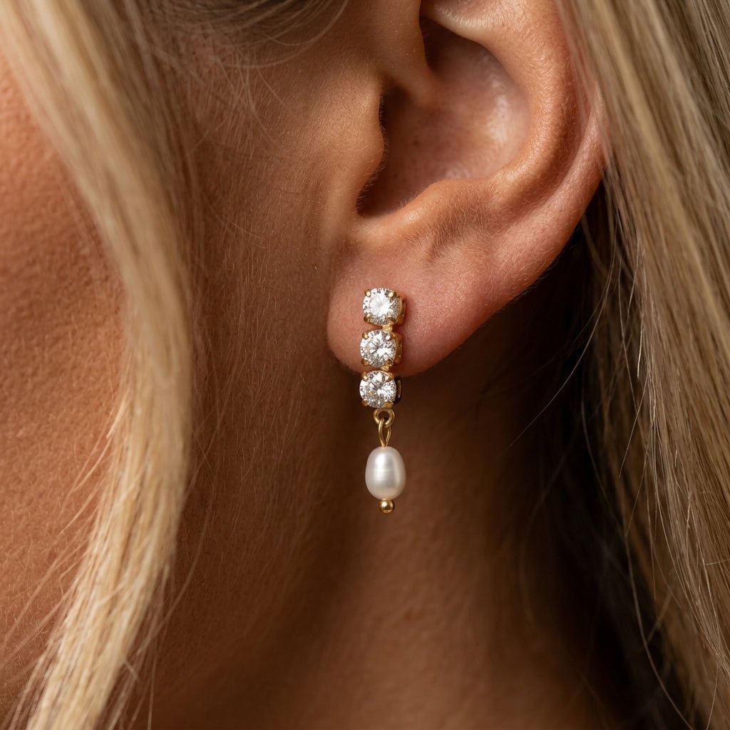Cubic Zirconia Dangle Earrings