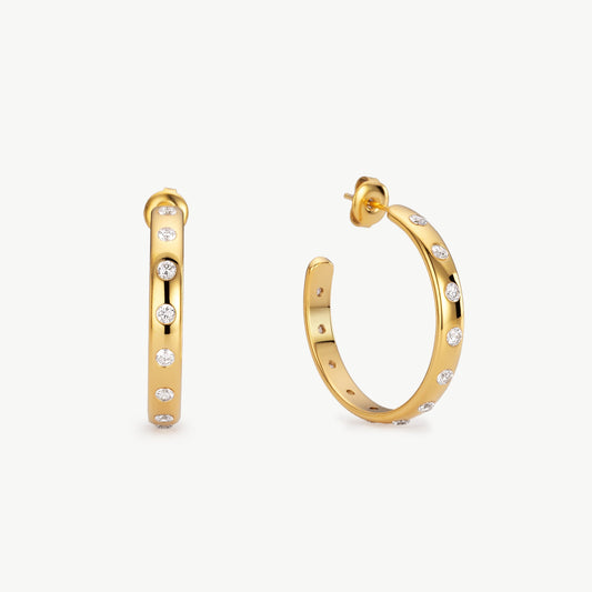 Cubic Zirconia Hoops