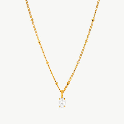 Cubic Zirconia Solitaire Necklace