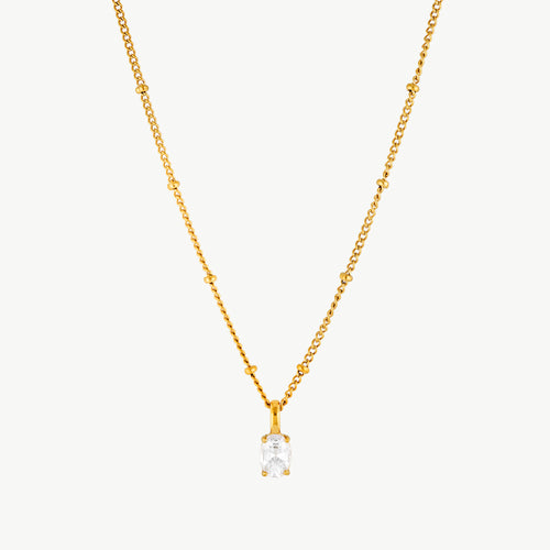 Cubic Zirconia Solitaire Necklace