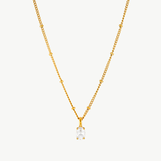 Cubic Zirconia Solitaire Necklace