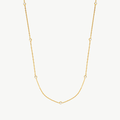 Cubic Zirconia Station Necklace