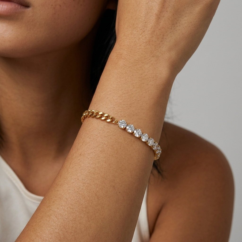 Half Tennis Bracelet