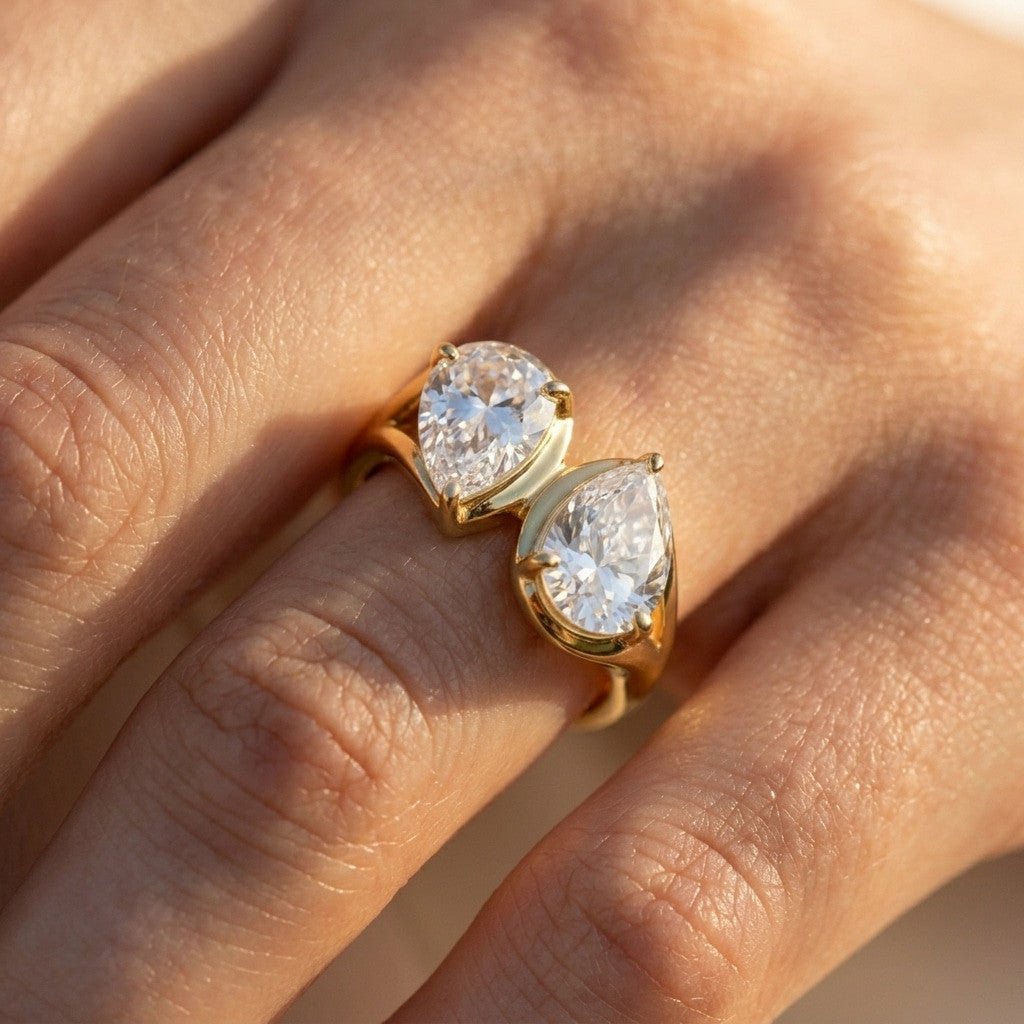 Two Stone Zirconia Ring
