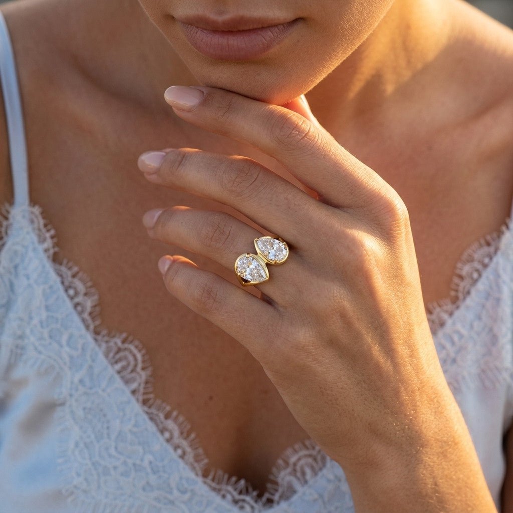 Two Stone Zirconia Ring