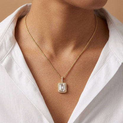 Cubic Zirconia Pendant Necklace