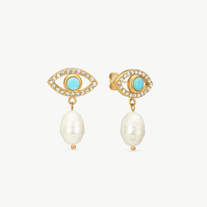 Evil Eye Dangle Earrings