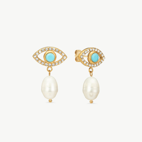 Evil Eye Dangle Earrings