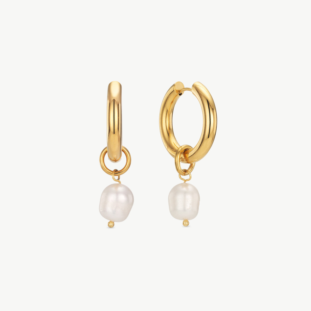 Freshwater Pearl Hoop Earrings