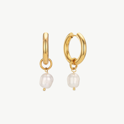 Freshwater Pearl Hoop Earrings