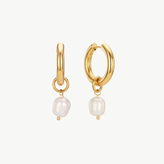Freshwater Pearl Hoop Earrings