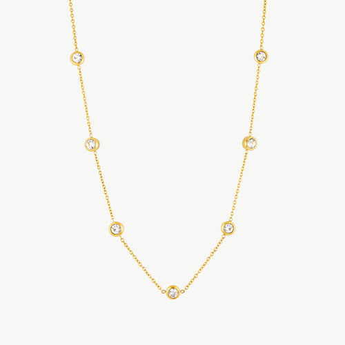 Gemstone Station Necklace