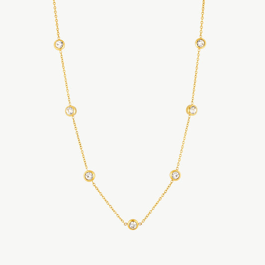 Gemstone Station Necklace