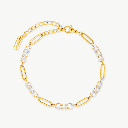 Gold And Crystal Bracelet