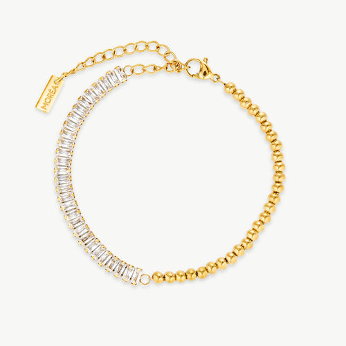 Gold And Cubic Zirconia Bracelet