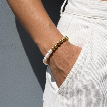 Pearl And Gold Bracelet
