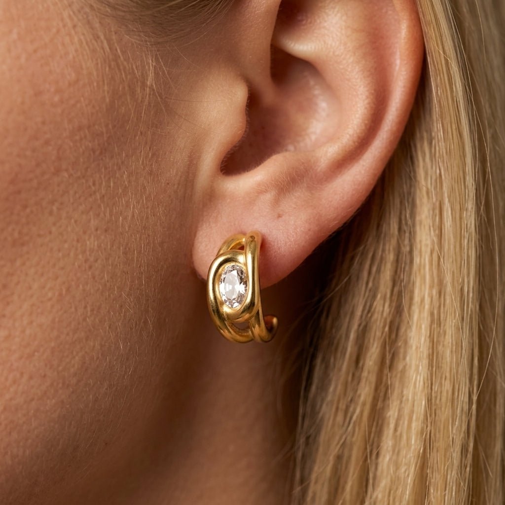 Crystal Hoop Earrings