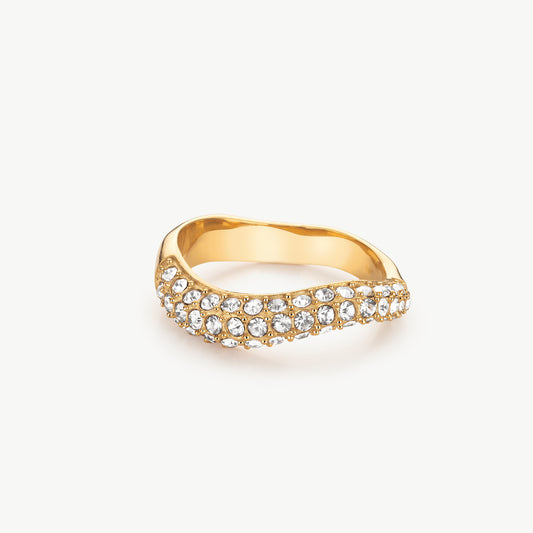 Gold Crystal Ring
