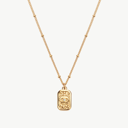 Gold Evil Eye Necklace