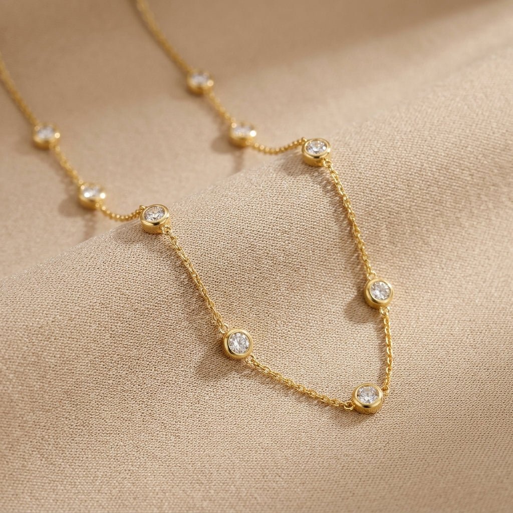 Gemstone Station Necklace