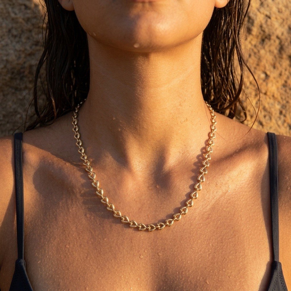 Heart Link Chain Necklace